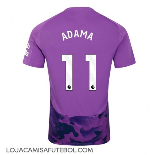 Camisa de Futebol Fulham Adama Traore #11 Equipamento Alternativo 2024-25 Manga Curta